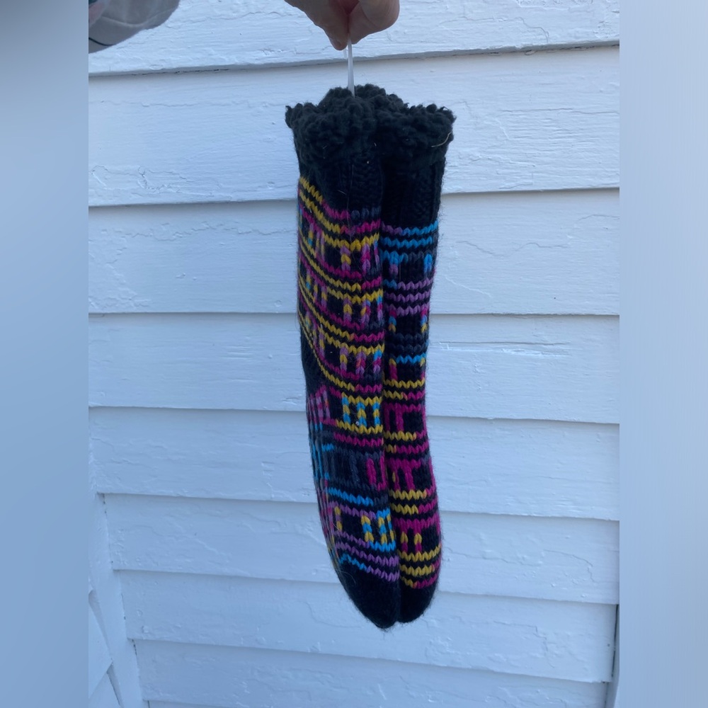 Colorful Knit Sock with Pattern - Picture 2 of 4